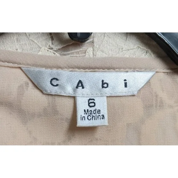 Women's Cabi #249 LACE BLAZER Ivory Cotton Blend Button-Up Jacket Size 6 - Picture 10 of 12